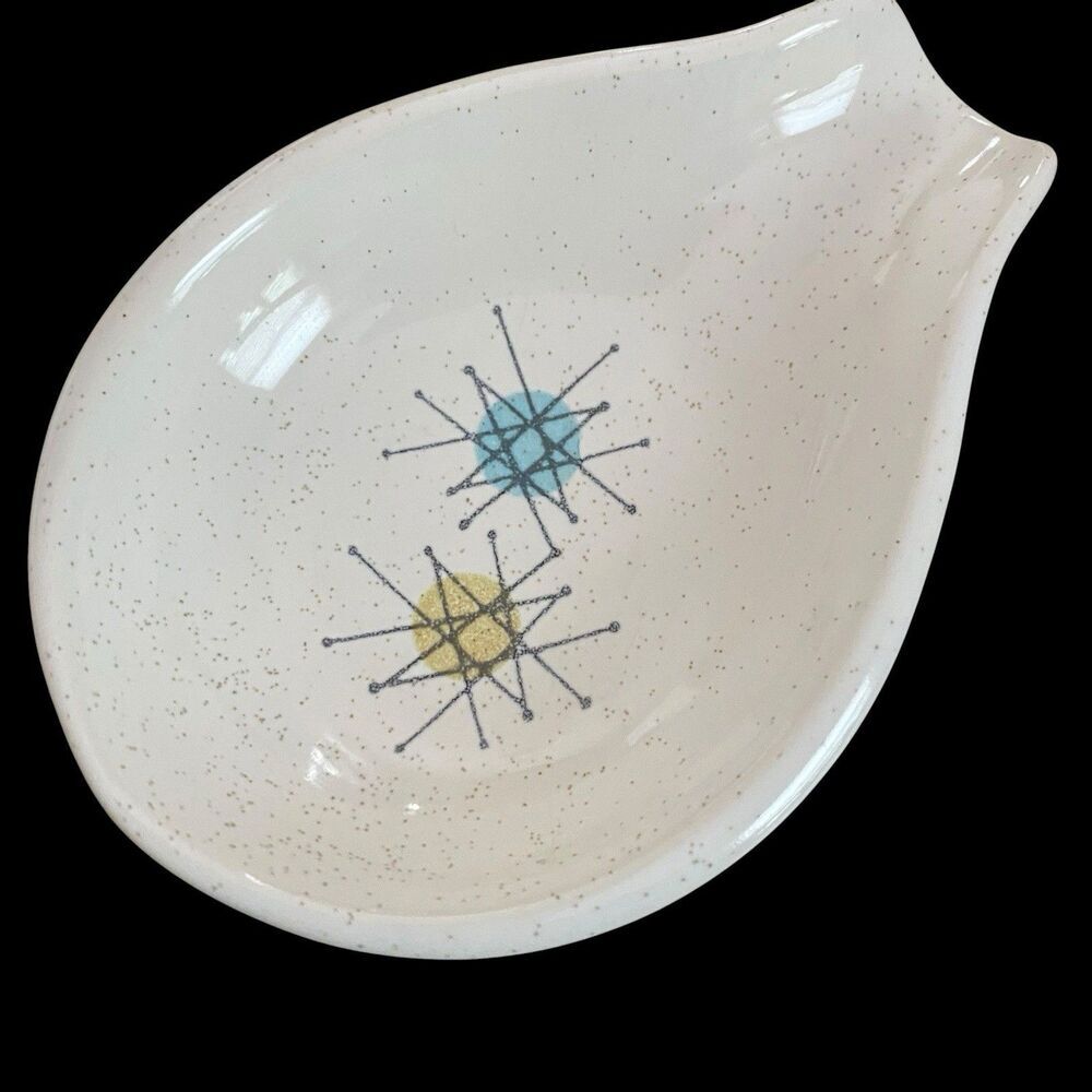 Vintage Franciscan Starburst Individual Ashtray Spoon Rest Atomic MCM Pristine